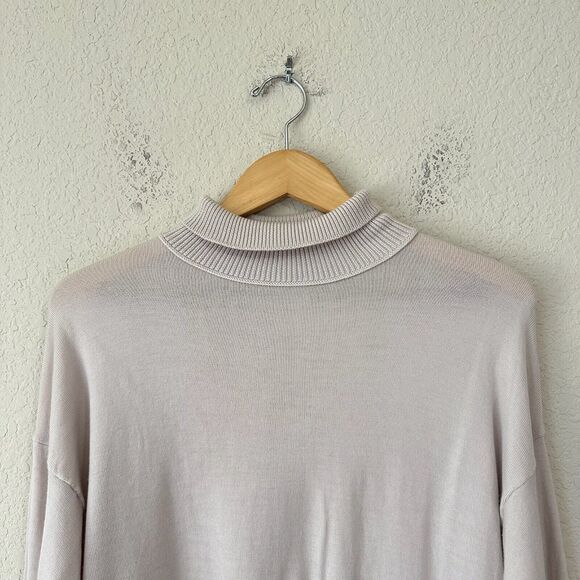 HEMISPHERE Merino Wool Mock Sweater Knit in Cream - Picture 2 of 7